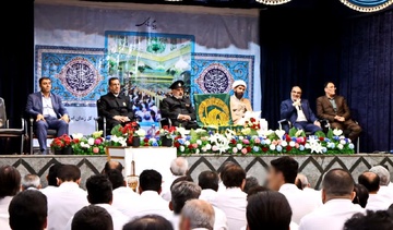 پرچم متبرک ضریح منور و نورانی امام رضا(ع) در زندان تبریز