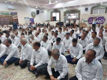 پرچم متبرک ضریح منور و نورانی امام رضا(ع) در زندان تبریز
