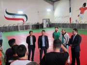 حضور سرمربی تیم ملی کشتی فرنگی ایران در تمرین کشتی پهلوانی زندانیان آملی