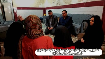 دلجویی مدیرکل زندان‌های خوزستان از خانواده زندانیان در شب میلاد امام رضا(ع)