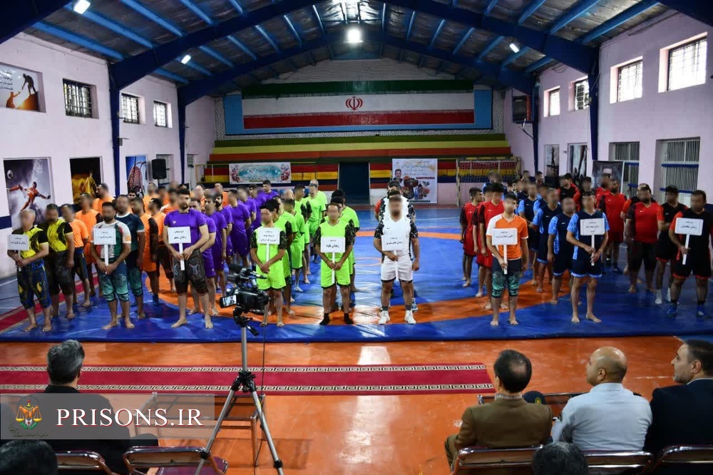 رویداد ورزشی زندانیان استان در زندان مرکزی کرمانشاه