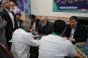 میز خدمت قضایی در زندان مرکزی ایلام با حضور مدیرکل امور ایثارگران قوه‌قضاییه