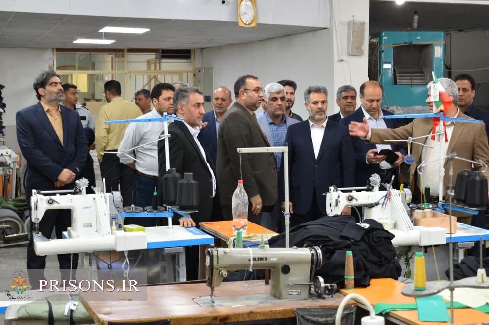 بازدید مسئولان ستادی سازمان زندان‌ها از اردوگاه حرفه‌آموزی و کاردرمانی چناران