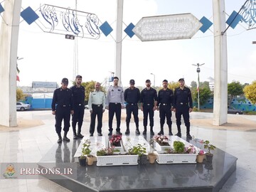 سربازان زندان انزلی به زیارت مزار شهدای این شهرستان رفتند