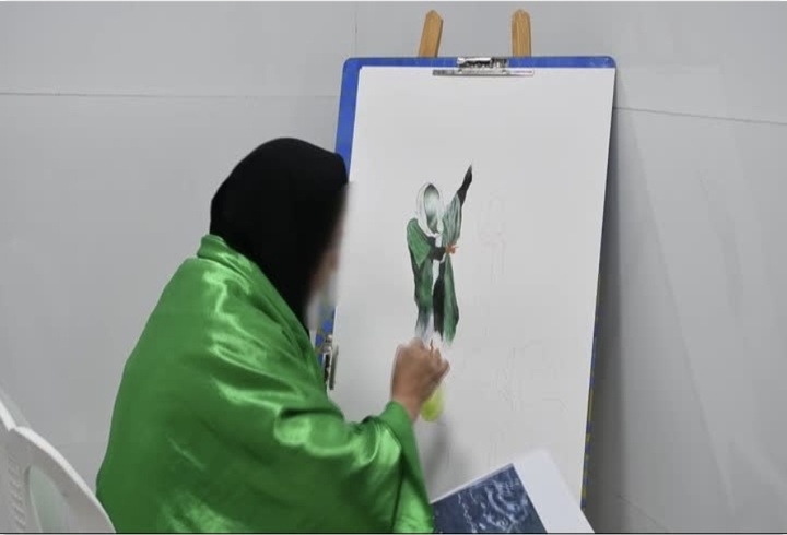 تایم لپس نقاشی واقعه غدیر توسط زندانی زن نیشابوری