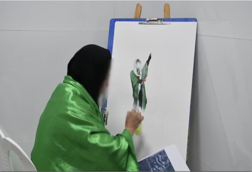 تایم لپس نقاشی واقعه غدیر توسط زندانی زن نیشابوری