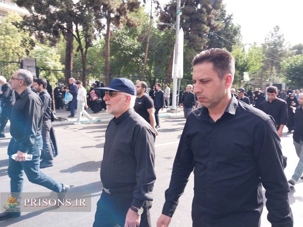 حضور رئیس سازمان زندان‌ها در مراسم تشییع پیکر مطهر فرماندهان، دانشمندان و شهدای کشورمان